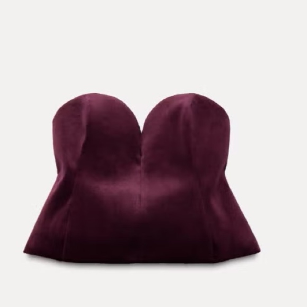 ZARA ZW COLLECTION VELVET CORSET